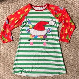 Girl’s nightgown unicorn Christmas